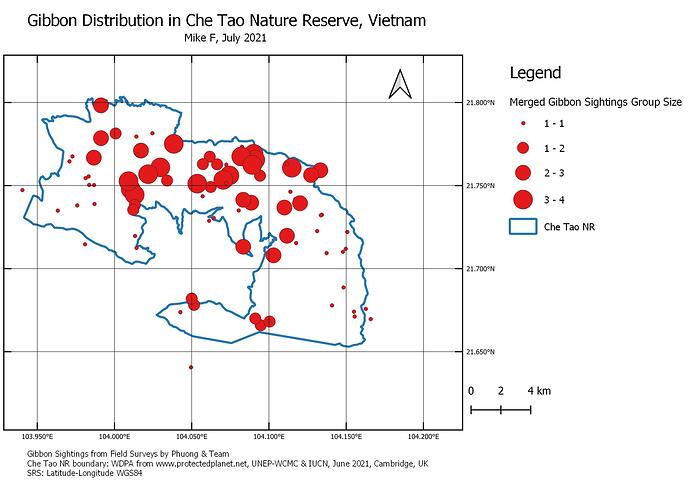 Gibbon Sighting week 4 Map