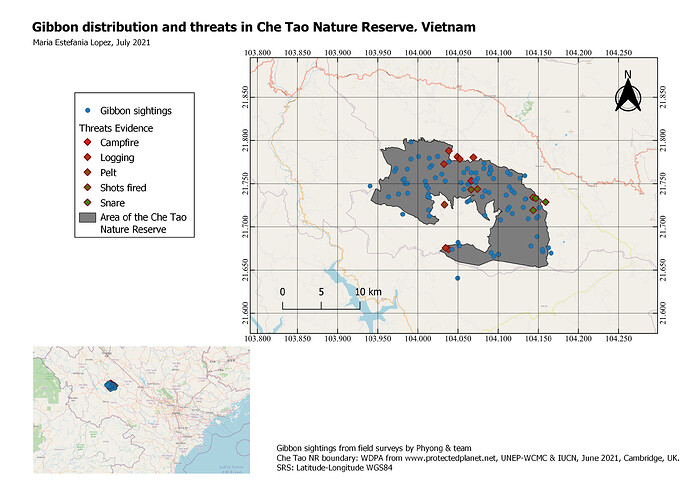 Gibbon case study map